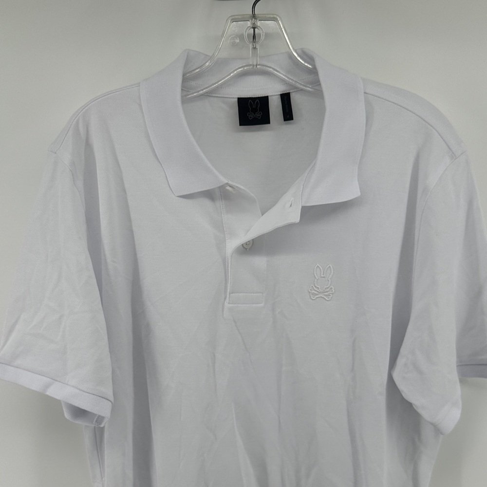 Psycho Bunny White Polo Shirt Men’s sz Large